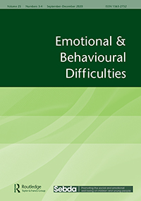 Cover image for Emotional and Behavioural Difficulties, Volume 25, Issue 3-4, 2020