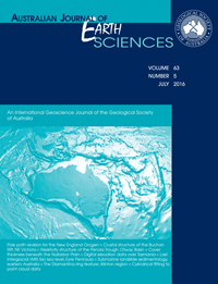 Cover image for Australian Journal of Earth Sciences, Volume 63, Issue 5, 2016