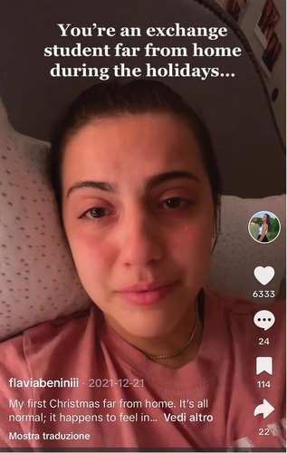 Figure 2. @flaviabeniniii showing herself crying.