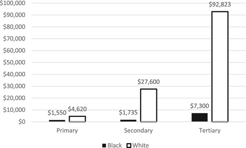 Figure A3. Median household wealth by education in the US (in per capita terms).