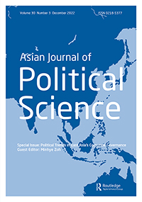 Cover image for Asian Journal of Political Science, Volume 30, Issue 3, 2022