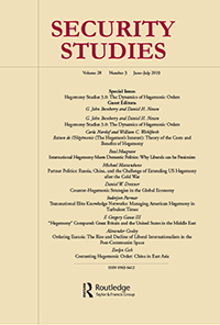 Cover image for Security Studies, Volume 28, Issue 3, 2019