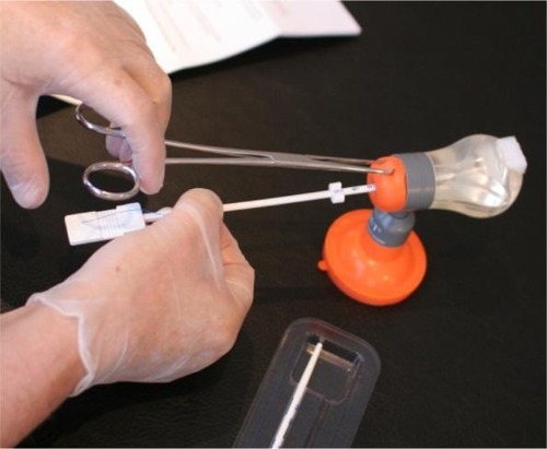 Figure 13 Home Uterine Trainer (HUT), suitable for home training of the frameless intrauterine device and intrauterine system insertion technique.