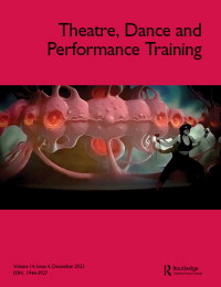 Cover image for Theatre, Dance and Performance Training, Volume 14, Issue 4, 2023