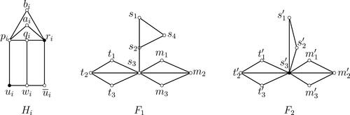 Figure 1: The graphs Hi and F=F1∪F2.