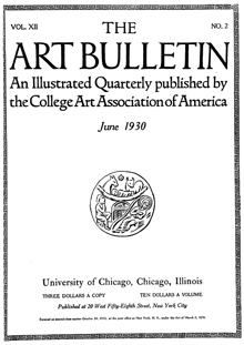 Cover image for The Art Bulletin, Volume 12, Issue 2, 1930