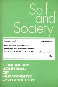 Cover image for Self & Society, Volume 7, Issue 7, 1979