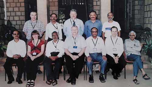 The speakers’ photograph at the three day seminar on the ‘Recent Trends in Liquid Crystal Research’, 14–16 November 2005 organised by Prof. Sadashiva at RRI, Bangalore, India. The seminar, first in the series of India–United Kingdom Science Networks programme, was supported by the Department of Science & Technology (DST) New Delhi and The Royal Society, London.Standing (L to R): Dr A N Cammidge, Dr S Krishna Prasad, Prof D W Bruce, Dr Suresh Das, Prof S Ramaswamy. Sitting: Prof S Kumar, Prof H F Gleeson, Prof V G K M Pisipati, Prof J W Goodby, Prof B K Sadashiva, Prof C T Imrie and Prof N V Madhusudana