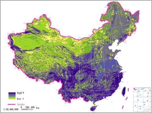 Figure 5. Hazard distribution of collapse hazard along a highway in China. Source: Author