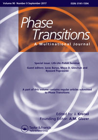 Cover image for Phase Transitions, Volume 90, Issue 9, 2017