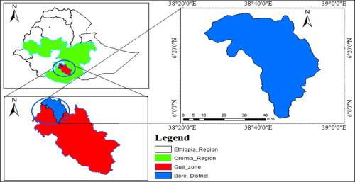 Figure 1. Study area map. Source: Geographical information system version 10.1.