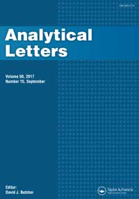 Cover image for Analytical Letters, Volume 50, Issue 15, 2017