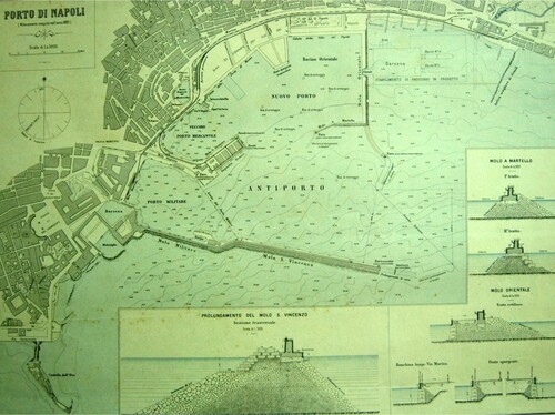 Figure 5. The port of Naples in 1889 following the Zainy proposal. Source: historical archive municipality of Naples.