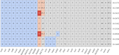 Figure 3 Heatmap of whole-genome sequencing.