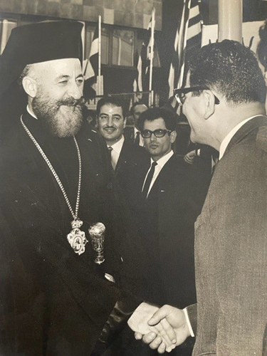 Figure 2. Jason Loukianou meets Makarios, c. 1970, courtesy of © Andes Loukianou.
