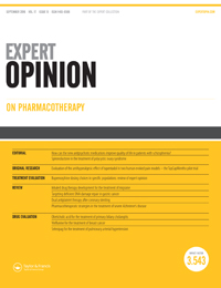 Cover image for Expert Opinion on Pharmacotherapy, Volume 17, Issue 13, 2016
