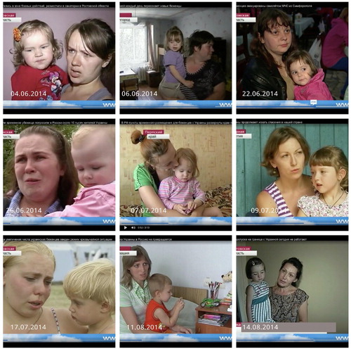 Image 1. Typical visual theme used to demonise the Ukrainian government: Refugee women and children