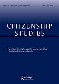 Cover image for Citizenship Studies, Volume 26, Issue 4-5, 2022