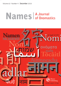 Cover image for Names, Volume 63, Issue 4, 2015