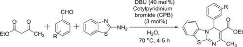 Scheme 72. Synthesis of 4H-pyrimido[2,1-b]benzothiazoles.