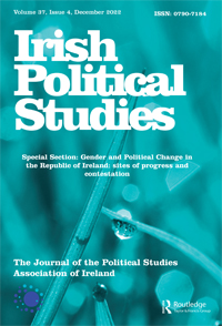 Cover image for Irish Political Studies, Volume 37, Issue 4, 2022
