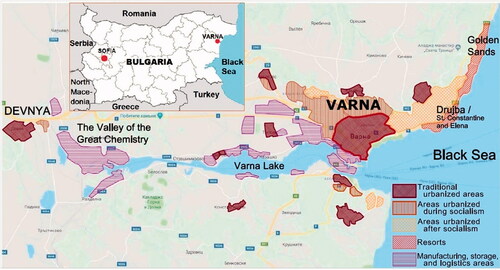 Figure 1. Varna’s urban region.