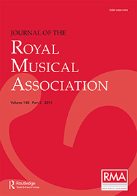 Cover image for Journal of the Royal Musical Association, Volume 140, Issue 2, 2015