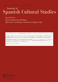 Cover image for Journal of Spanish Cultural Studies, Volume 16, Issue 4, 2015