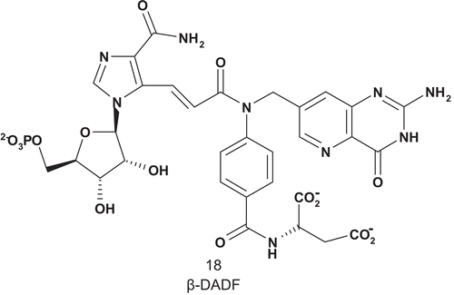 Scheme 12.  Multisubstrate for amino-4-imidazol carboxyamide ribotide transformylase (AICAR-Tase).