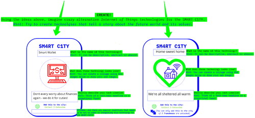 Figure 4. Game design outputs from Workshop 4 in the form of gameplay cards.