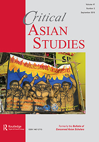 Cover image for Critical Asian Studies, Volume 47, Issue 3, 2015