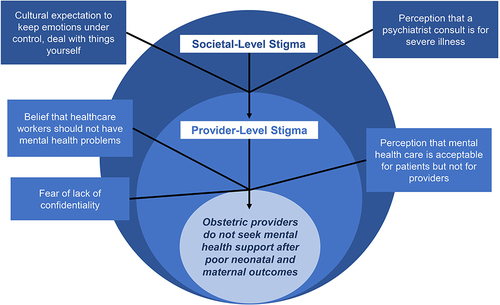 Figure 2 Organizing thematic framework of societal-level and provider-level stigma.