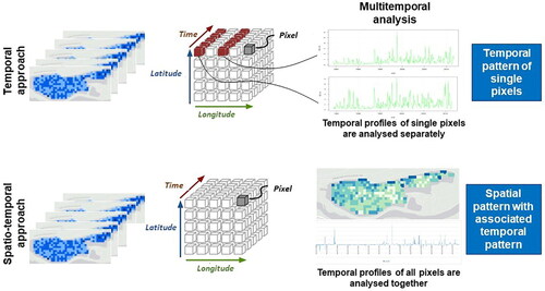 Figure 7. Overview of the time series analysis of variables using the temporal and spatio-temporal approaches.