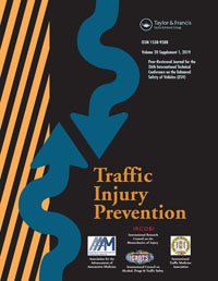 Cover image for Traffic Injury Prevention, Volume 20, Issue sup1, 2019