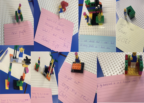 Figure 4. Lego® builds and reflections (ii): Pupil worries and concerns.