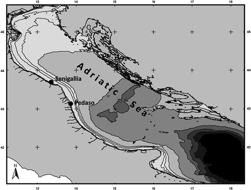 Figure 1. Map of the Northern Adriatic Sea with indication of the two sampled localities.