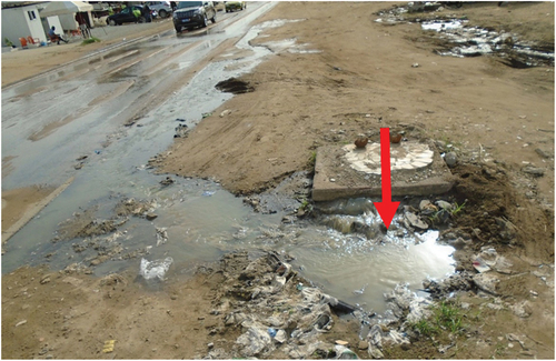 Figure 7. Backflow from a manhole in Cocody Angré chateaux.