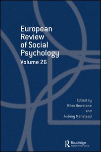 Cover image for European Review of Social Psychology, Volume 19, Issue 1, 2008