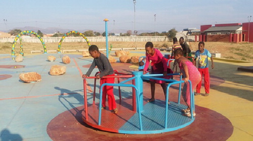 Figure 5. Children playing in the ‘spray’ park.