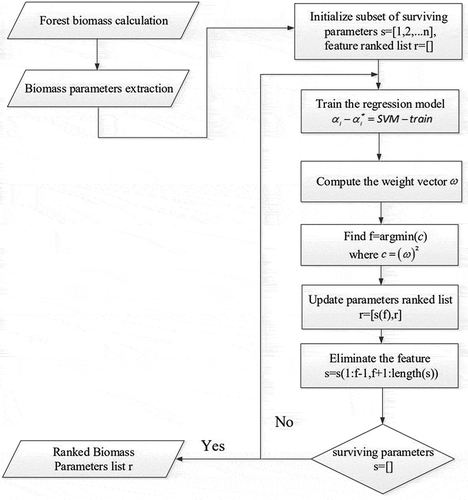 Figure 3. Flow chart of the SVM-RFE algorithm.