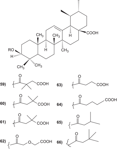 Scheme 10.  3-O-acyl ursolic acid derevatives.
