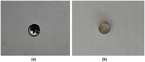 Figure 4. Carbonized MBAA at 900 °C under nitrogen atmosphere (a). Fully decomposed MBAA at 900 °C under oxygen atmosphere (b).