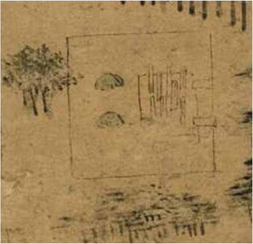 Figure 5. Part of Gyeonghoeru from the great map of Seoul (都城大地圖).