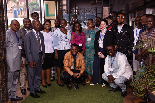 Figure 5. Group photo of our workshop collective. Yahoot hotel, Nlongkak, Yaoundé, Cameroon. March 2023. Source: Césaire Shooting, Cameroon.