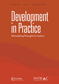 Cover image for Development in Practice, Volume 25, Issue 6, 2015