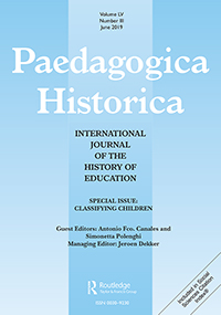 Cover image for Paedagogica Historica, Volume 55, Issue 3, 2019