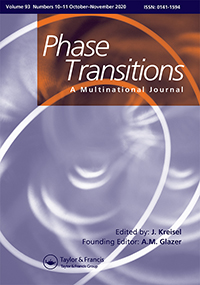 Cover image for Phase Transitions, Volume 93, Issue 10-11, 2020