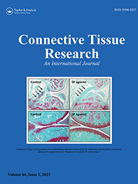 Cover image for Connective Tissue Research, Volume 64, Issue 1, 2023