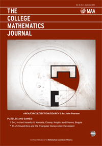 Cover image for The College Mathematics Journal, Volume 44, Issue 4, 2013