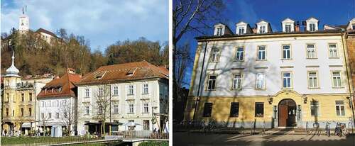 Figure 1. Examples of typical URM buildings located in historic city centres of Central and Southern Europe